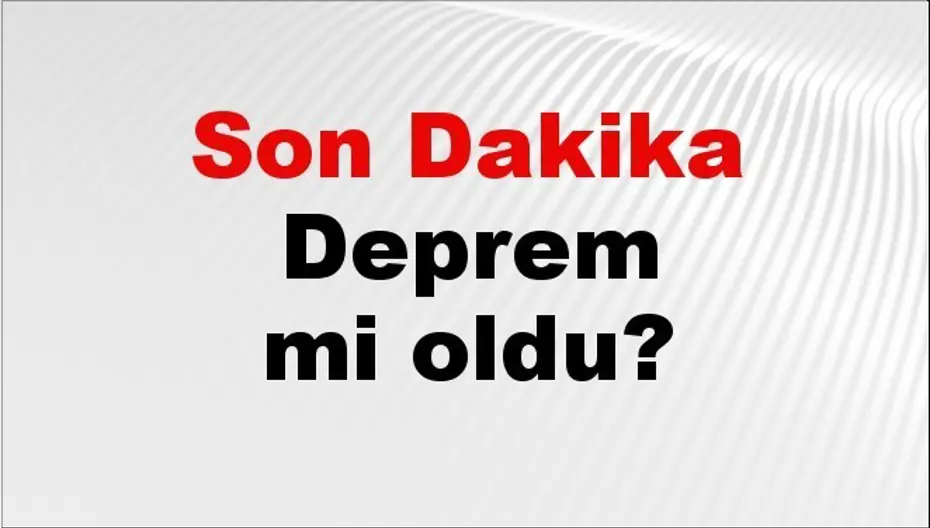 Çanakkale Deprem
