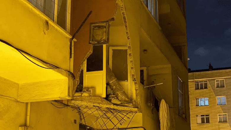balkon çöktü