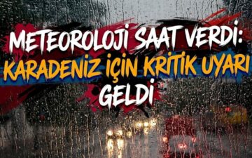 Karadeniz yağış uyarısı